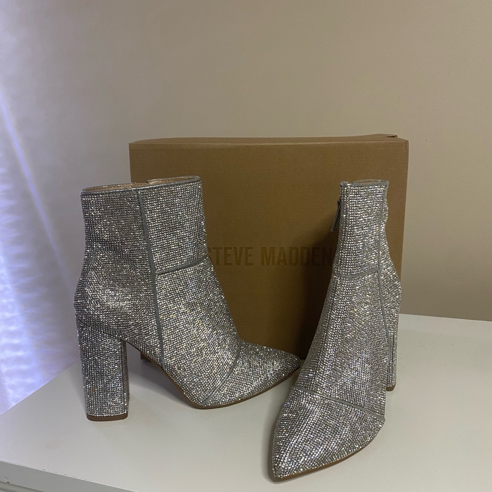 Steve Madden Rhinestone Ankle Boots